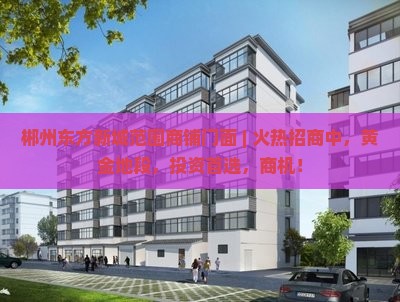 郴州东方新城范围商铺门面 ｜ 火热招商中，黄金地段，投资首选，商机！