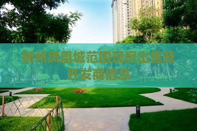 郴州凤凰城范围现房出售及开发商信息